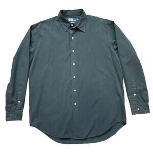 Polo Ralph Lauren Men's L Marlowe Button Down Shirt Pin Check Micro‎ Plaid Green